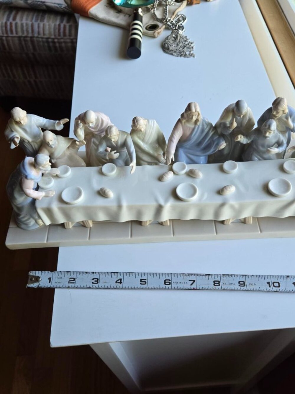 Porcelain Collectible The Last Supper Sculpture Jesus